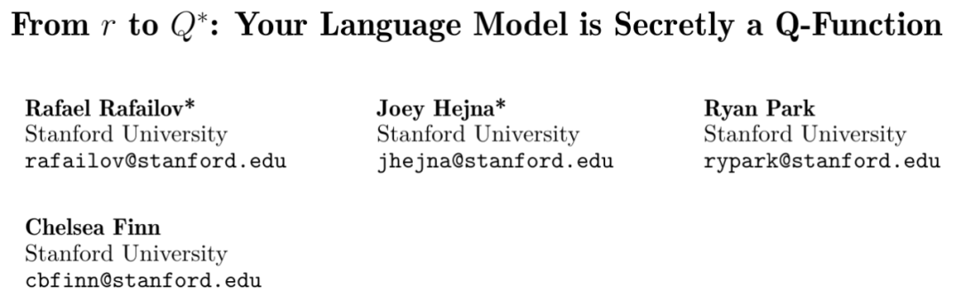 这就是OpenAI神秘的Q*？斯坦福：语言模型就是Q函数