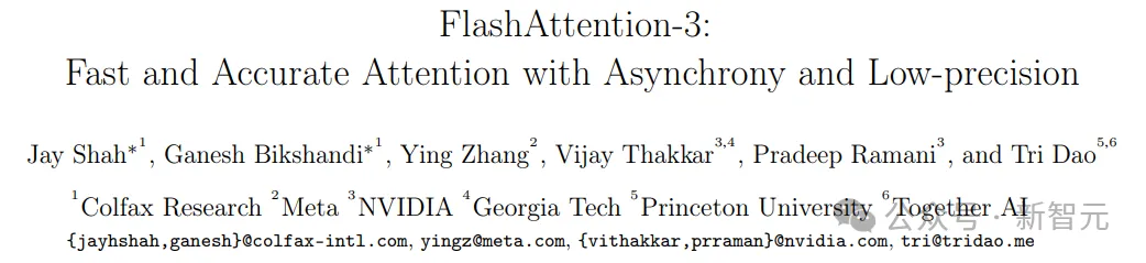 Mamba一作再祭神作，H100利用率飙至75%！FlashAttention三代性能翻倍，比标准注意力快16倍