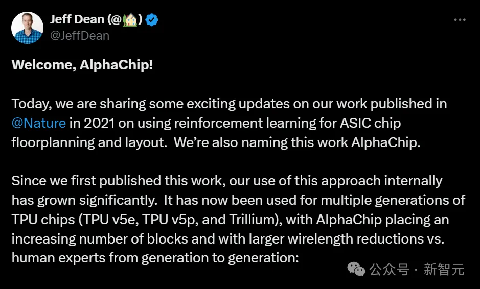 AI几小时设计芯片超越人类！谷歌AlphaChip登Nature，已设计出三代旗舰TPU