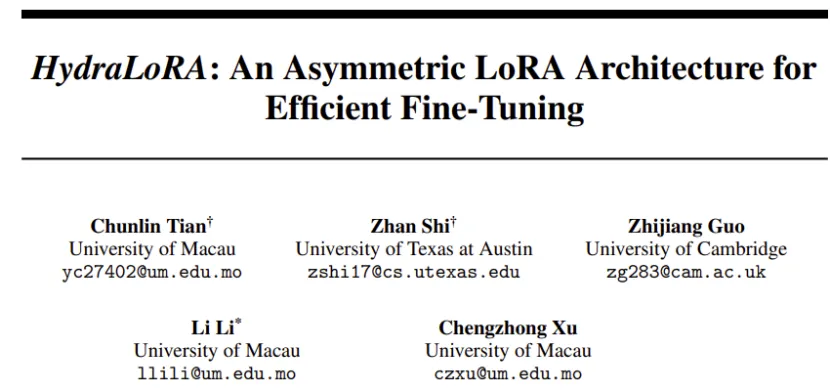 NeurIPS 2024 Oral | 小参数，大作为！揭秘非对称 LoRA 架构的高效性能