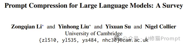 它来了，剑桥最新LLM提示词压缩调查报告