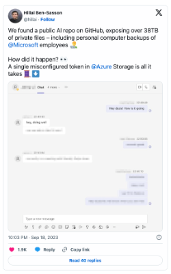 微软AI团队意外泄露38TB公司私人数据！引发数据安全思考