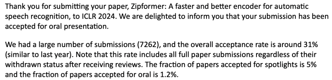 小米新一代Kaldi团队论文解读：新型自动语音识别 (ASR) 模型Zipformer诞生之路｜ICLR 2024 Oral