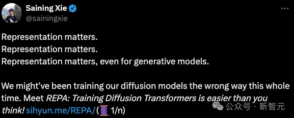 谢赛宁新作：表征学习有多重要？一个操作刷新SOTA，DiT训练速度暴涨18倍