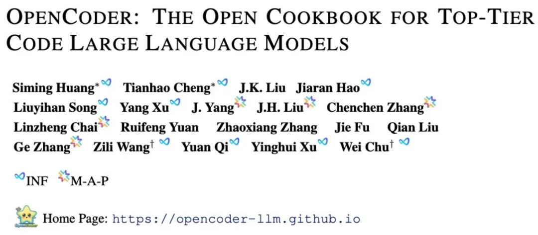 完全开源的代码大模型OpenCoder来了，跻身性能第一梯队