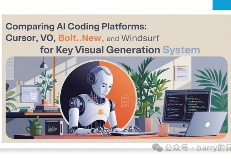 比较AI编码平台：用于关键视觉生成系统的 Cursor、V0、Bolt.new 和 Windsurf