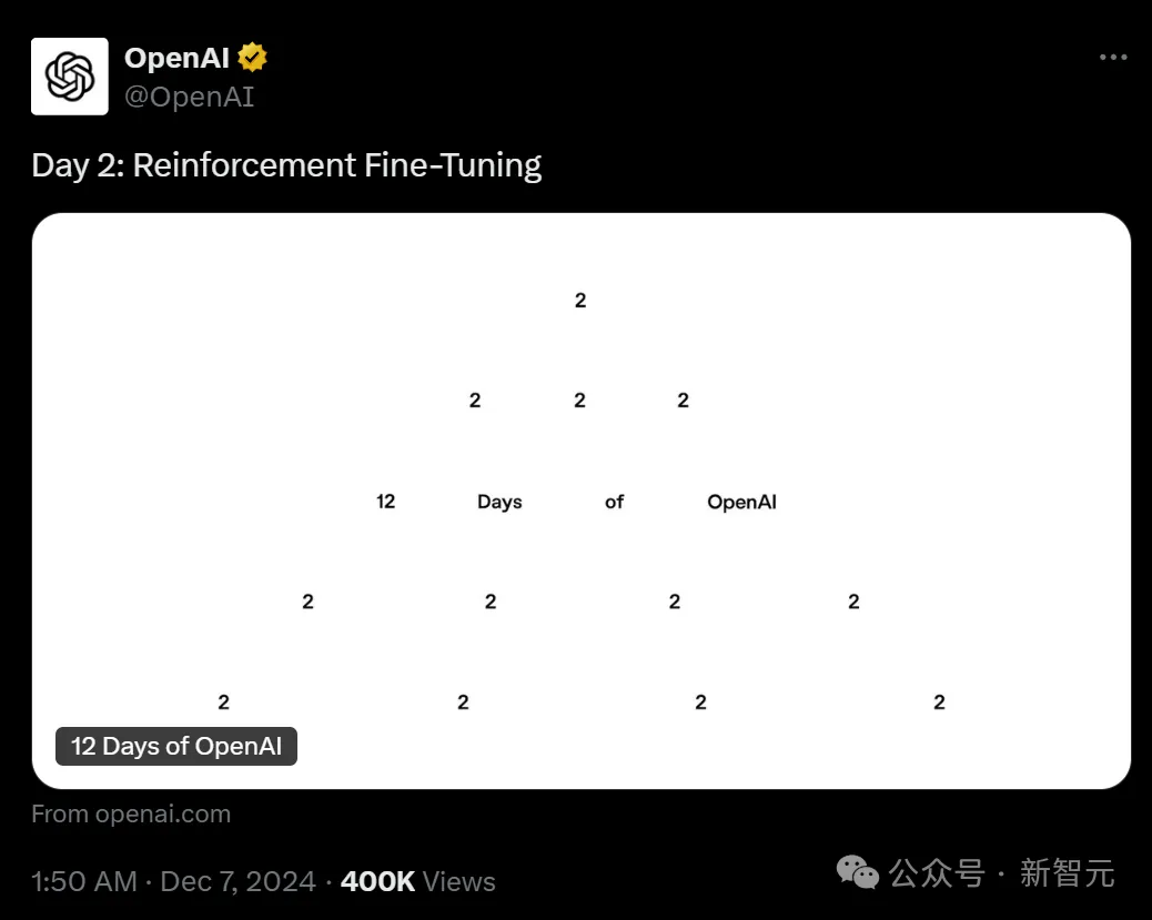 OpenAI直播第二弹！奥特曼2024年最大惊喜竟来自字节？强化微调让o1-mini逆袭o1