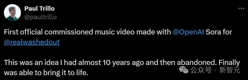 首支OpenAI Sora生成MV诞生！4分钟MV震惊网友，圆梦十年前idea